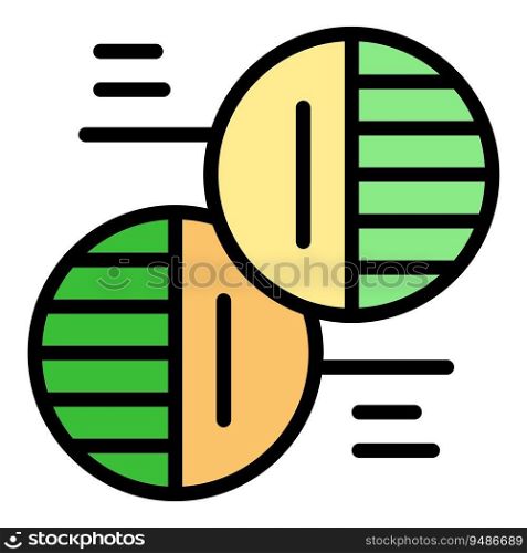 Chart balls icon outline vector. Service engine. Seo web color flat. Chart balls icon vector flat