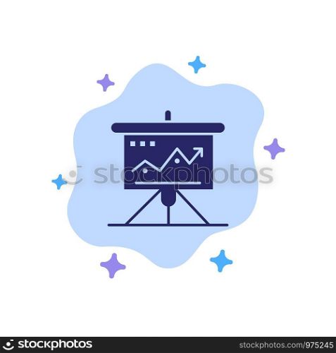 Chart, Business, Challenge, Marketing, Solution, Success, Tactics Blue Icon on Abstract Cloud Background