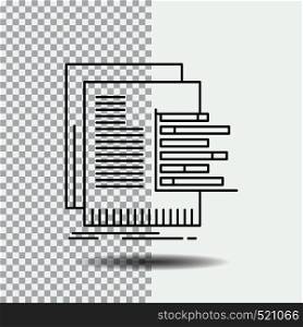 chart, data, graph, reports, valuation Line Icon on Transparent Background. Black Icon Vector Illustration. Vector EPS10 Abstract Template background