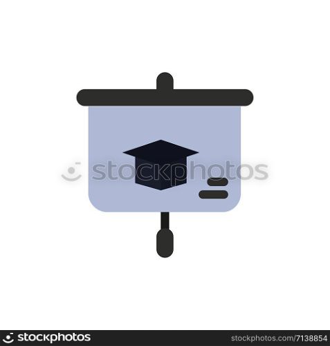 Chart, Education, Presentation, School Flat Color Icon. Vector icon banner Template