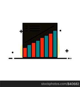 Chart, Graph, Analytics, Presentation, Sales Business Flat Line Filled Icon Vector Banner Template