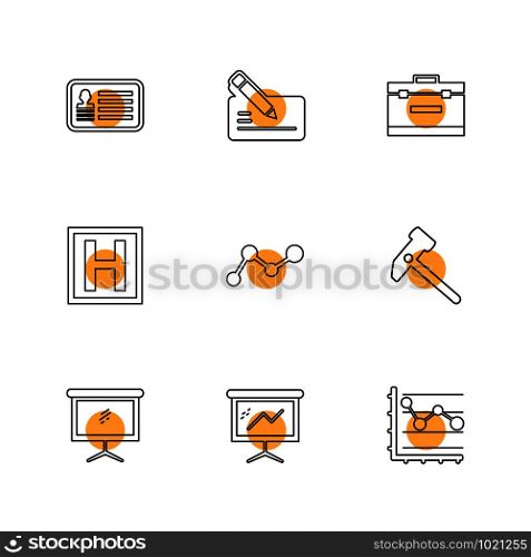 chart , graph , percentage , navigation , share , money , id card , naviagation , breifcase , icon, vector, design, flat, collection, style, creative, icons