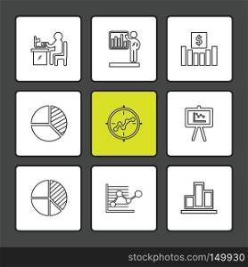chart , graph , percentage , navigation , share , money ,  id card , naviagation , breifcase , icon, vector, design,  flat,  collection, style, creative,  icons