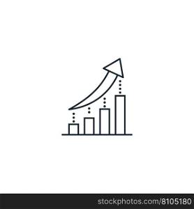 Chart growing creative icon from business icons Vector Image