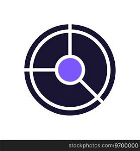 Chart icon solid purple black illustration vector element and symbol perfect.