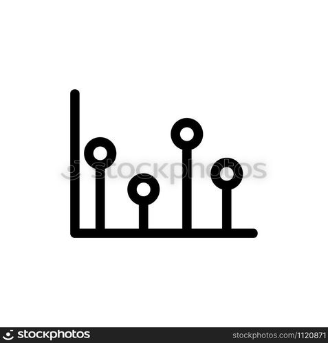 chart icon vector. A thin line sign. Isolated contour symbol illustration. chart icon vector. Isolated contour symbol illustration