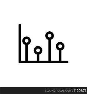 chart icon vector. A thin line sign. Isolated contour symbol illustration. chart icon vector. Isolated contour symbol illustration