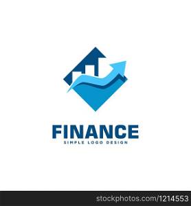Chart logo design related to finance