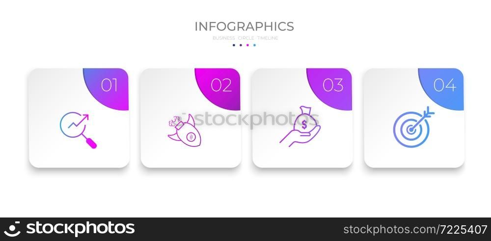 chart origami paper color in Vector info-graphic template for diagram presentation chart and business concept with 4 element options