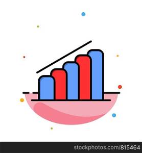 Chart, Progress, Report, Analysis Abstract Flat Color Icon Template