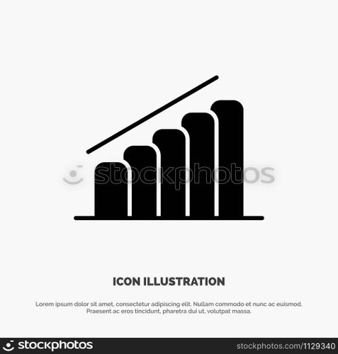 Chart, Progress, Report, Analysis solid Glyph Icon vector