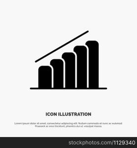Chart, Progress, Report, Analysis solid Glyph Icon vector
