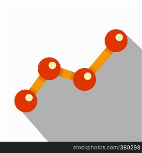 Chart statistics line icon. Flat illustration of chart statistics line vector icon for web. Chart statistics line icon, flat style