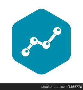 Chart statistics line icon. Simple illustration of chart statistics line vector icon for web. Chart statistics line icon, simple style