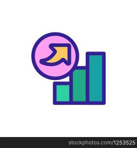 chart the growth of the icon vector. Thin line sign. Isolated contour symbol illustration. chart the growth of the icon vector. Isolated contour symbol illustration