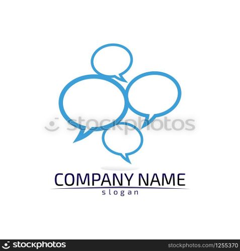 chat and message symbol vector logo design