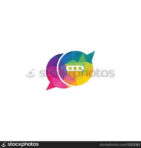Chat and Talk vector logo design. Speech Bubble Icon Vector Logo Template Illustration Design.