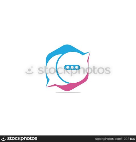 Chat and Talk vector logo design. Speech Bubble Icon Vector Logo Template Illustration Design.