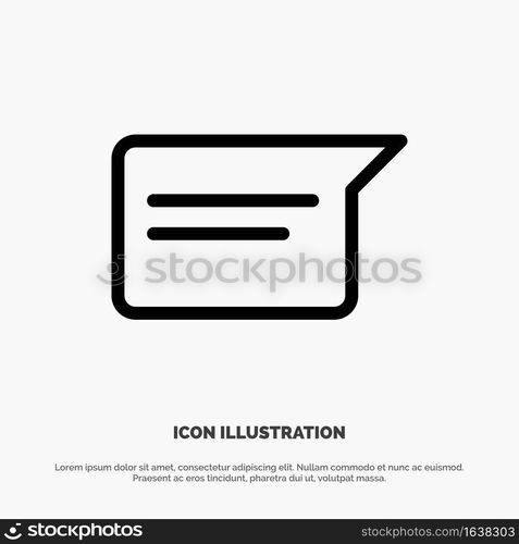 Chat, Basic, Chatting, Ui Line Icon Vector