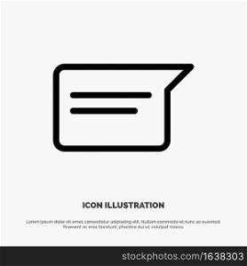 Chat, Basic, Chatting, Ui Line Icon Vector