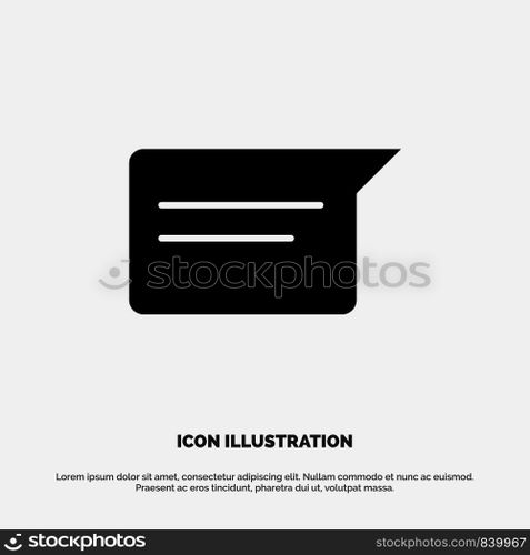 Chat, Basic, Chatting, Ui solid Glyph Icon vector
