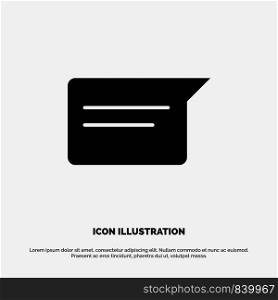 Chat, Basic, Chatting, Ui solid Glyph Icon vector