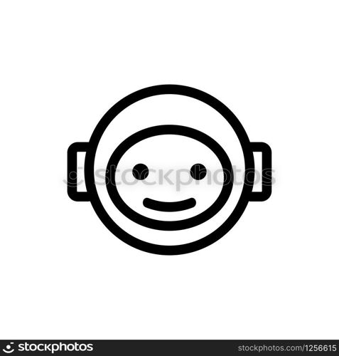 Chat bot icon vector. Thin line sign. Isolated contour symbol illustration. Chat bot icon vector. Isolated contour symbol illustration