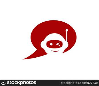 chat bot logo vector template