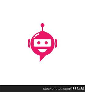 Chat bot symbol and logo vector icon design