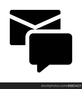chat box and email message, icon on isolated background