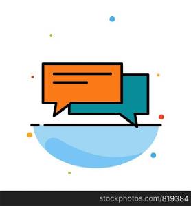 Chat, Bubble, Bubbles, Communication, Conversation, Social, Speech Abstract Flat Color Icon Template