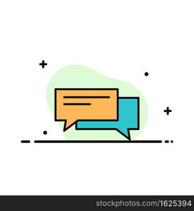 Chat, Bubble, Bubbles, Communication, Conversation, Social, Speech  Business Flat Line Filled Icon Vector Banner Template