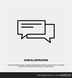 Chat, Bubble, Bubbles, Communication, Conversation, Social, Speech Line Icon Vector