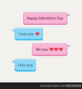 chat bubble for valentines day. Editable vector design.