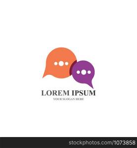 chat bubble icon Logo template vector illustration