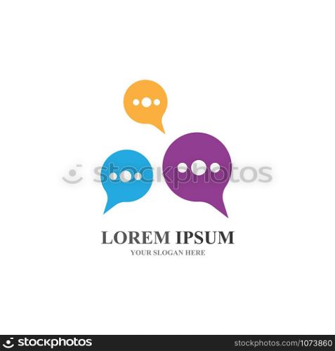 chat bubble icon Logo template vector illustration