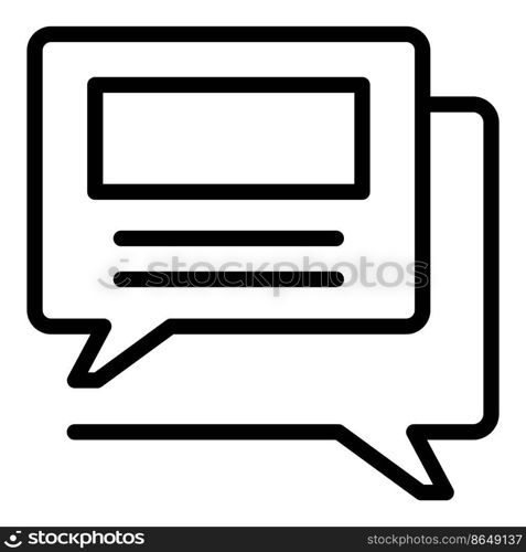 Chat bubble icon outline vector. Post smm. Social media. Chat bubble icon outline vector. Post smm