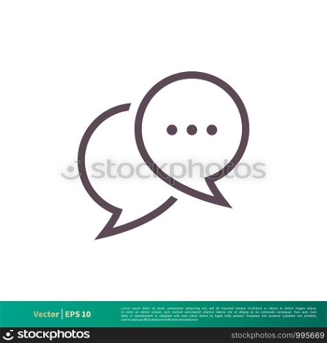 Chat Bubble Icon Vector Logo Template Illustration Design. Vector EPS 10.