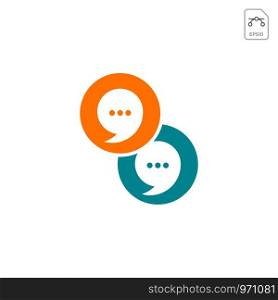 chat bubble logo icon vector