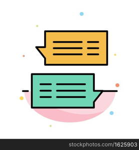 Chat, Bubble, Mail, Message, Conversations Abstract Flat Color Icon Template