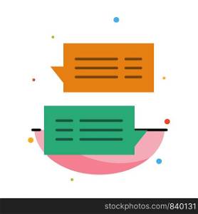 Chat, Bubble, Mail, Message, Conversations Abstract Flat Color Icon Template