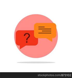 Chat, Bubble, Popup, Message Abstract Circle Background Flat color Icon