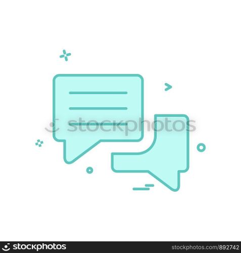 chat bubble sms icon vector design