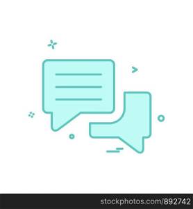 chat bubble sms icon vector design