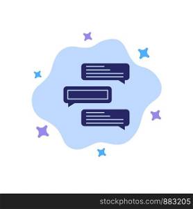 Chat, Bubbles, Comments, Conversations, Talks Blue Icon on Abstract Cloud Background