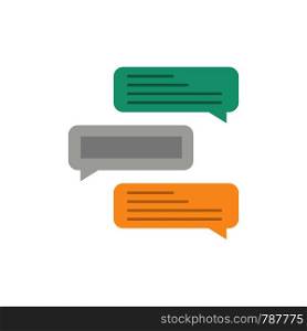 Chat, Bubbles, Comments, Conversations, Talks Flat Color Icon. Vector icon banner Template