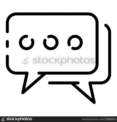 Chat bubbles icon. Outline chat bubbles vector icon for web design isolated on white background. Chat bubbles icon, outline style