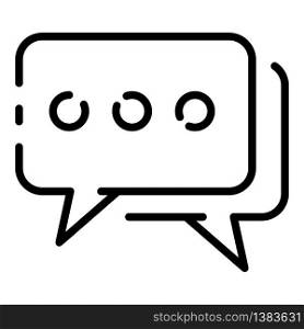 Chat bubbles icon. Outline chat bubbles vector icon for web design isolated on white background. Chat bubbles icon, outline style