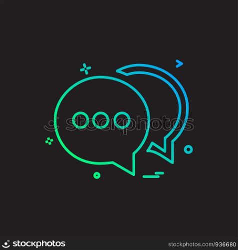 chat buble sms icon vector design