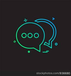 chat buble sms icon vector design